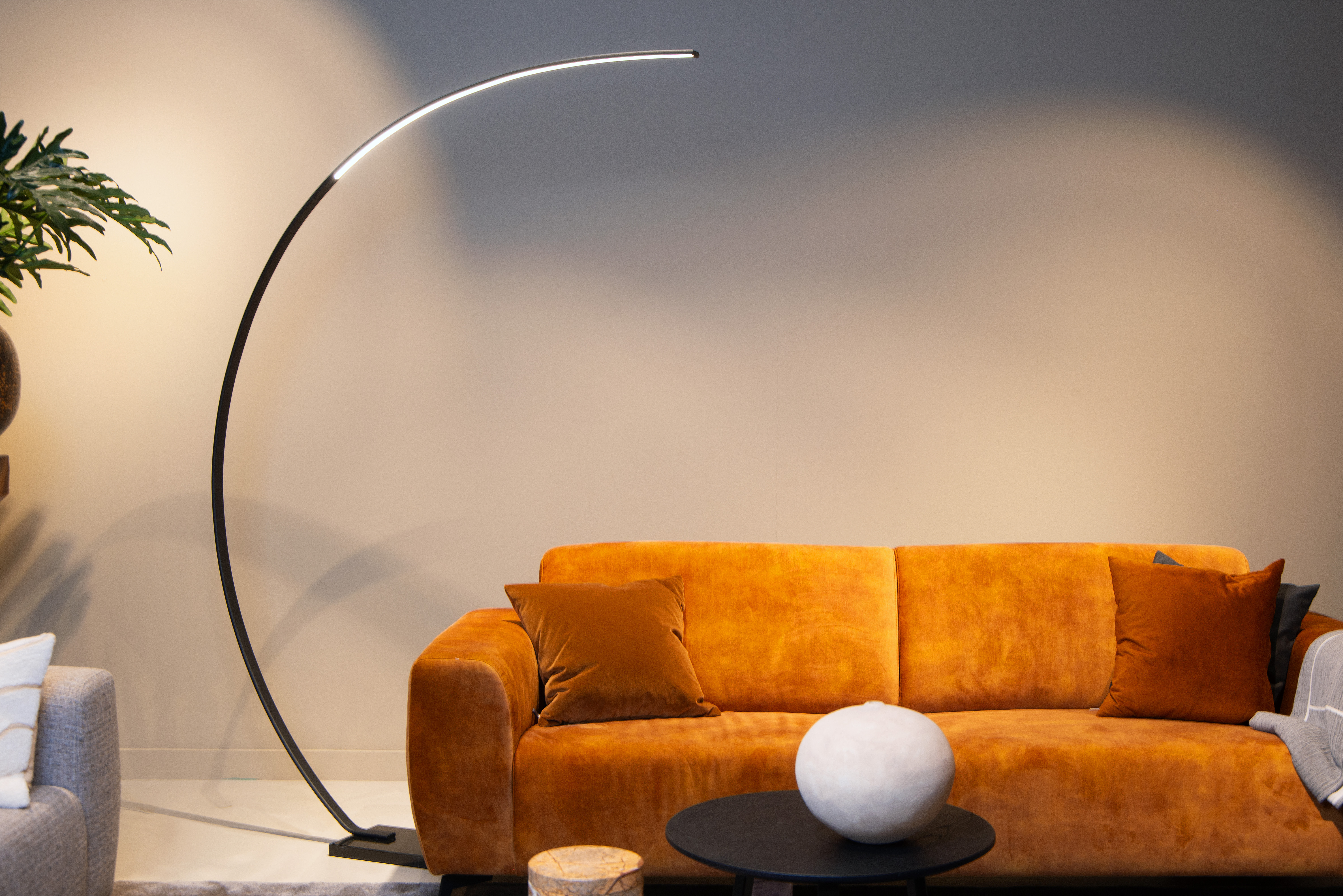 Lucide CURVE Arc floor lamp LED Dim. 1x15W 2700K Black